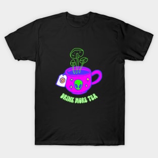 Drink More Tea Mushroom Psychedelic T-Shirt